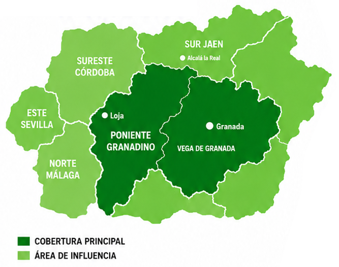 Mapa de cobertura de Radio Genil